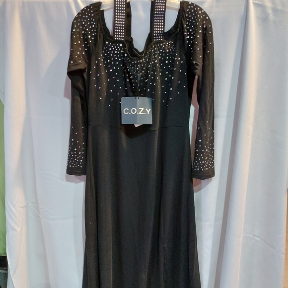 NWT C.O.Z.Y party dress Long Sleeve - Picture 2 of 7